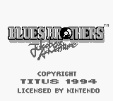 Blues Brothers title screen for GameBoy